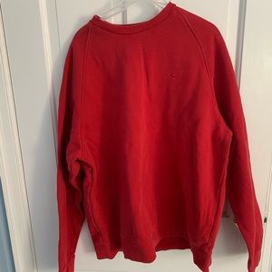 red nike crewneck